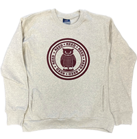 Cloud Fleece MV Raglan Crew w/ Owl and Pockets