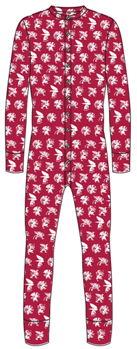 Union Suit with Multi Griffin Print